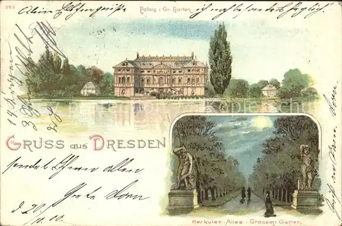 Dresden Palais im Gr Garten Herkules Allee Gr Garten Kat. Dresden Elbe