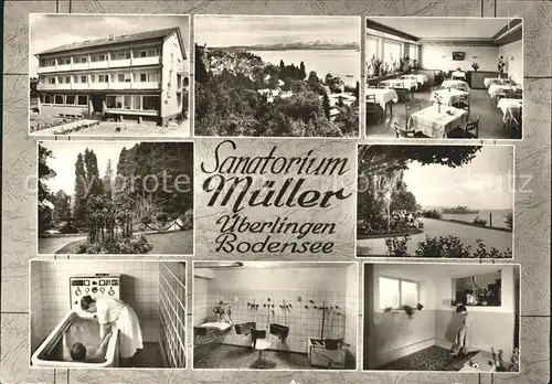 ueberlingen Bodensee Sanatorium Mueller Teilansichten Panorama Kat. ueberlingen