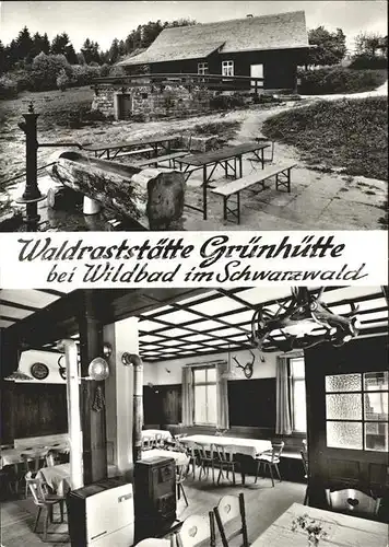 Wildbad Schwarzwald Waldraststaette Gruenhuette Kat. Bad Wildbad