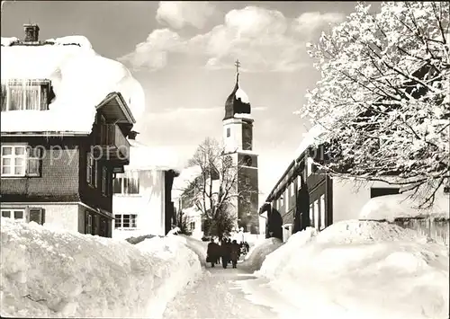 Hoechenschwand Dorfpartie im Winter Kirche Kat. Hoechenschwand