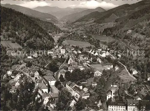 Gutach Schwarzwald Blick vom Schloss ins Gutachtal Kat. Gutach