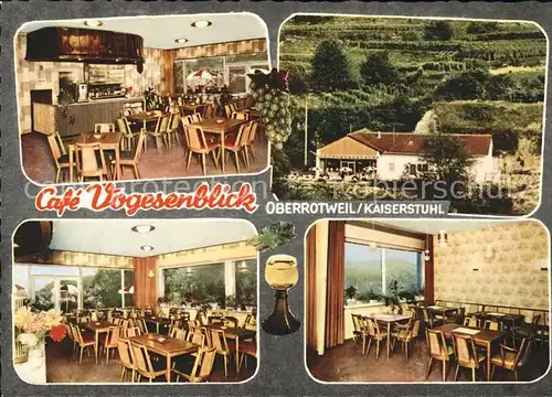 Oberrotweil Cafe Vogesenblick Gastraeume Kat. Vogtsburg im Kaiserstuhl