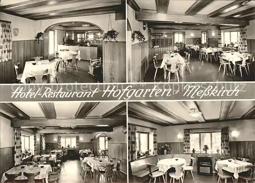 Messkirch Hotel Restaurant Hofgarten Gastraeume Kat. Messkirch