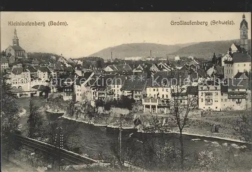 Laufenburg Baden mit Schweizer Seite Stadtansicht Kat. Laufenburg (Baden)