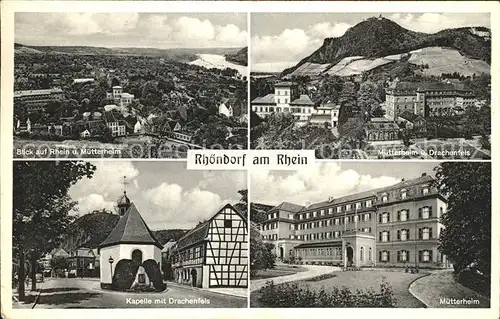 Rhoendorf Muetterheim Kapelle Drachenfels Kat. Bad Honnef