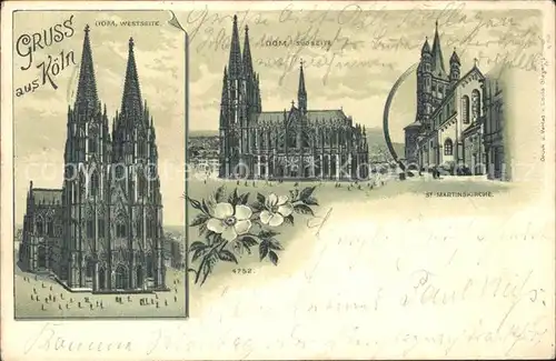 Koeln Rhein Dom St. Martinskirche  Kat. Koeln