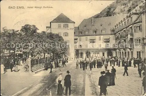 Bad Ems Hotel Koenigliches Kurhaus Bahnpost Kat. Bad Ems