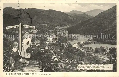 Lautenbach Renchtal Wegweiser Kinder Gedicht  Kat. Lautenbach