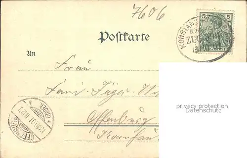 Offenburg Schloss Ortenberg Bahnpost  Kat. Offenburg