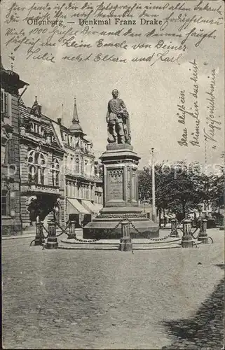 Offenburg Denkmal Franz Drake Kat. Offenburg