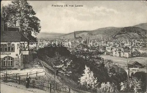 Freiburg Breisgau Blick vom Loretto Kat. Freiburg im Breisgau