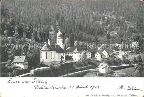 Triberg Schwarzwald Wallfahrtskirche Kat. Triberg im Schwarzwald