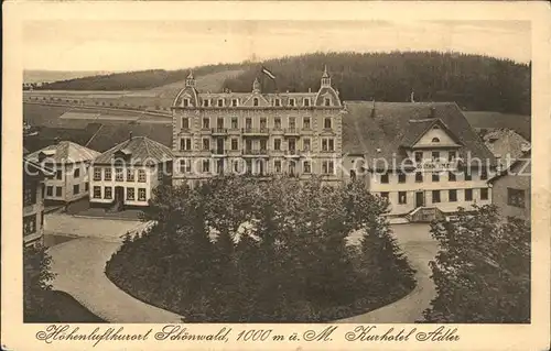Schoenwald Schwarzwald Kurhotel Adler  Kat. Schoenwald im Schwarzwald
