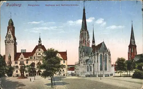 Duisburg Ruhr Burgplatz Rathaus Salvatorkirche / Duisburg /Duisburg Stadtkreis