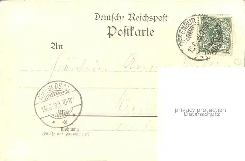 Offenburg Lehr und Erz. Institut Deutsche Reichspost Kat. Offenburg