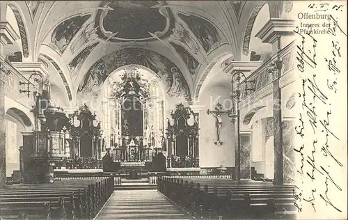 Offenburg Inneres der Pfarrkirche Kat. Offenburg