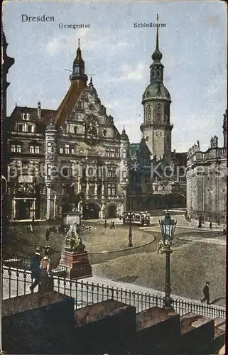 Dresden Georgentor Schlossturm Kat. Dresden Elbe