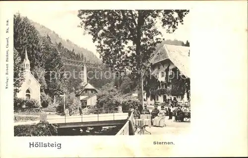 Hoellsteig Kapelle Gasthof zum Sternen Eisenbahnbruecke Schwarzwald Kat. Hinterzarten