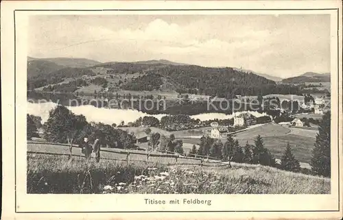 Titisee Panorama mit Feldberg Schwarzwald Kat. Titisee Neustadt
