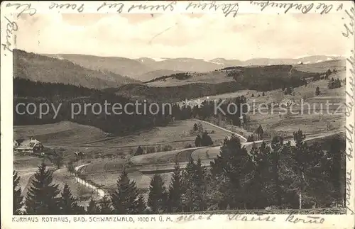 Rothaus Grafenhausen Kurhaus Rothaus Panorama Schwarzwald Kat. Grafenhausen