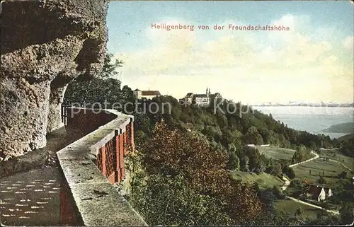 Heiligenberg Baden Blick von der Freundschaftshoehe Schloss Bodensee Kat. Heiligenberg