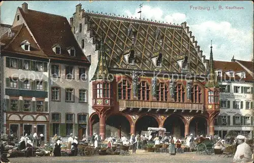 Freiburg Breisgau Kaufhaus Historisches Gebaeude Markt Kat. Freiburg im Breisgau