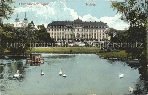 Donaueschingen Schloss Schwanenteich Kat. Donaueschingen