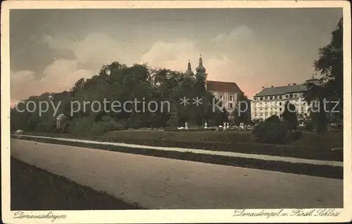 Donaueschingen Donautempel Fuerstliches Schloss Kat. Donaueschingen