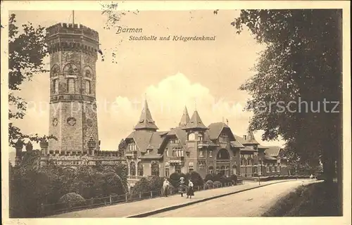 Barmen Wuppertal Stadthalle und Kriegerdenkmal Kat. Wuppertal