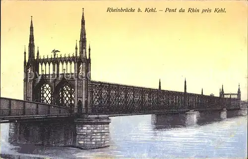Kehl Rhein Rheinbruecke Kat. Kehl