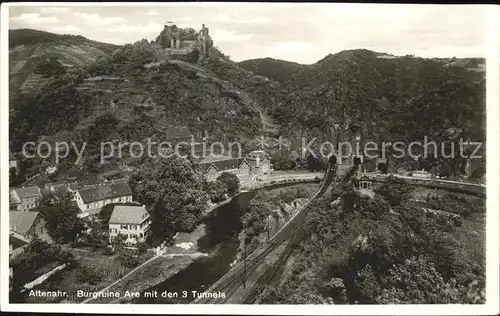 Altenahr Burgruine Are mit den 3 Tunnels Kat. Altenahr