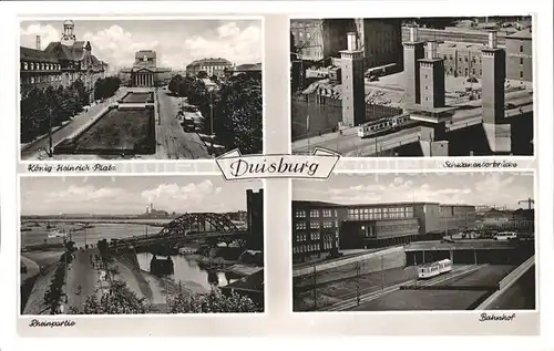 Duisburg Ruhr Koenig Heinrich Platz Schwanentorbruecke Rheinpartie Bahnhof / Duisburg /Duisburg Stadtkreis