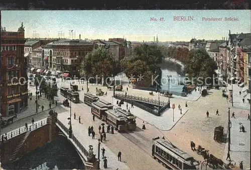 Berlin Potsdamer Bruecke Strassenbahn Kat. Berlin