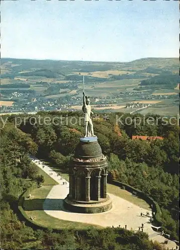 Hermannsdenkmal Fliegeraufnahme Kat. Detmold