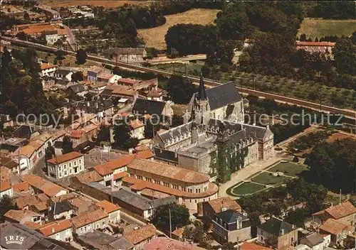 Liguge Abtei Saint Martin in Liguge Fliegeraufnahme Kat. Liguge