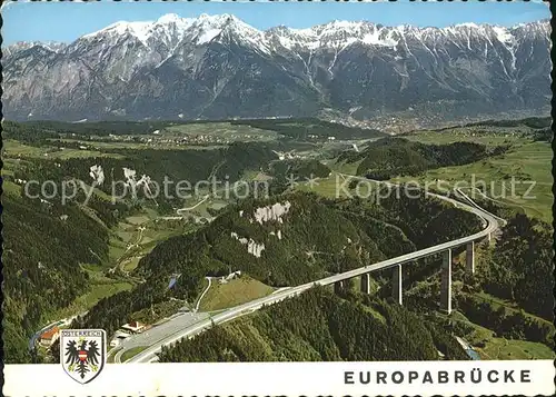 Innsbruck Fliegeraufnahme Europabruecke Kat. Innsbruck