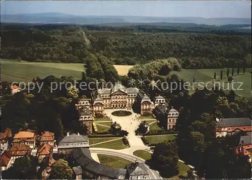 Bad Arolsen Fliegeraufnahme Waldeck Schloss mit Tiergarten / Bad Arolsen /Waldeck-Frankenberg LKR