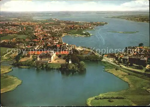 Schleswig Holstein Fliegeraufnahme Schlossinsel mit Schloss Gottorp / Schleswig /Schleswig-Flensburg LKR