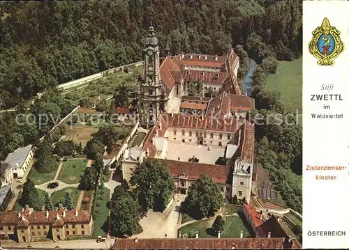 Zwettl Niederoesterreich Fliegeraufnahme Stift im Waldviertel Kat. Zwettl Niederoesterreich