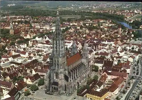 Ulm Donau Fliegeraufnahme Dom hoechste Kirche der Welt Kat. Ulm