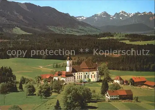 Wies Steingaden Die Wies Wallfahrtskirche Fliegeraufnahme Kat. Steingaden