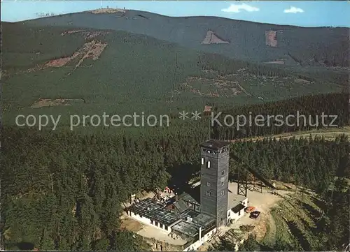 Braunlage Fliegeraufnahme Wurmbergschanze mit Aussichtsturm Kat. Braunlage Harz