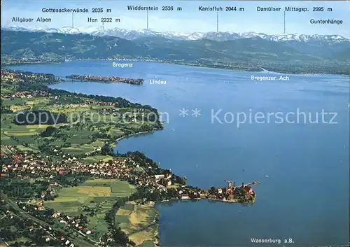 Wasserburg Bodensee Fliegeraufnahme  Kat. Wasserburg (Bodensee)