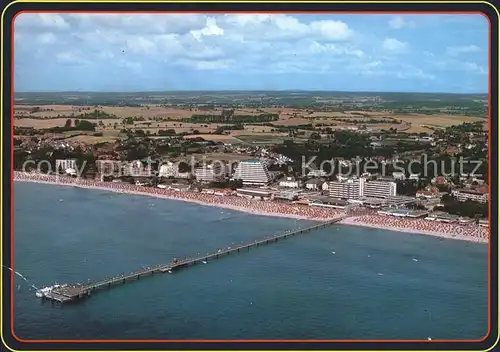 Groemitz Ostseebad Fliegeraufnahme Strand Seebruecke /  /