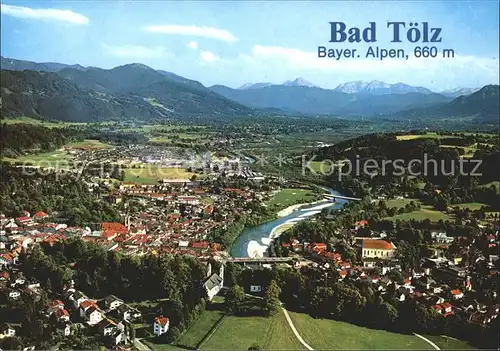 Bad Toelz Fliegeraufnahme Kalvarienberg Isartal  Kat. Bad Toelz