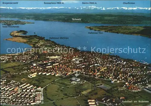 Radolfzell Bodensee Fliegeraufnahme Kat. Radolfzell am Bodensee