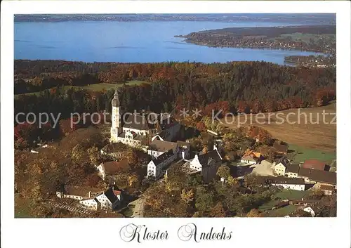 Kloster Andechs Ammersee Fliegeraufnahme Kat. Andechs