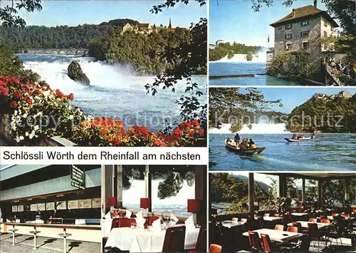 Neuhausen SH Restaurant Schloessli Woerth Rheinfall Kat. Neuhausen