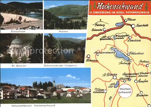 Hoechenschwand Schluchsee St. Blasien Schwarzabruck Talsperre Albsee Kat. Hoechenschwand