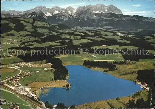 Schwarzsee Tirol Wilder Kaiser Fliegeraufnahme Kat. Kitzbuehel